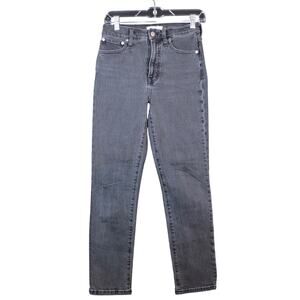 Madewell Womens Jeans Black Denim High Rise The Perfect Vintage Stretch 24